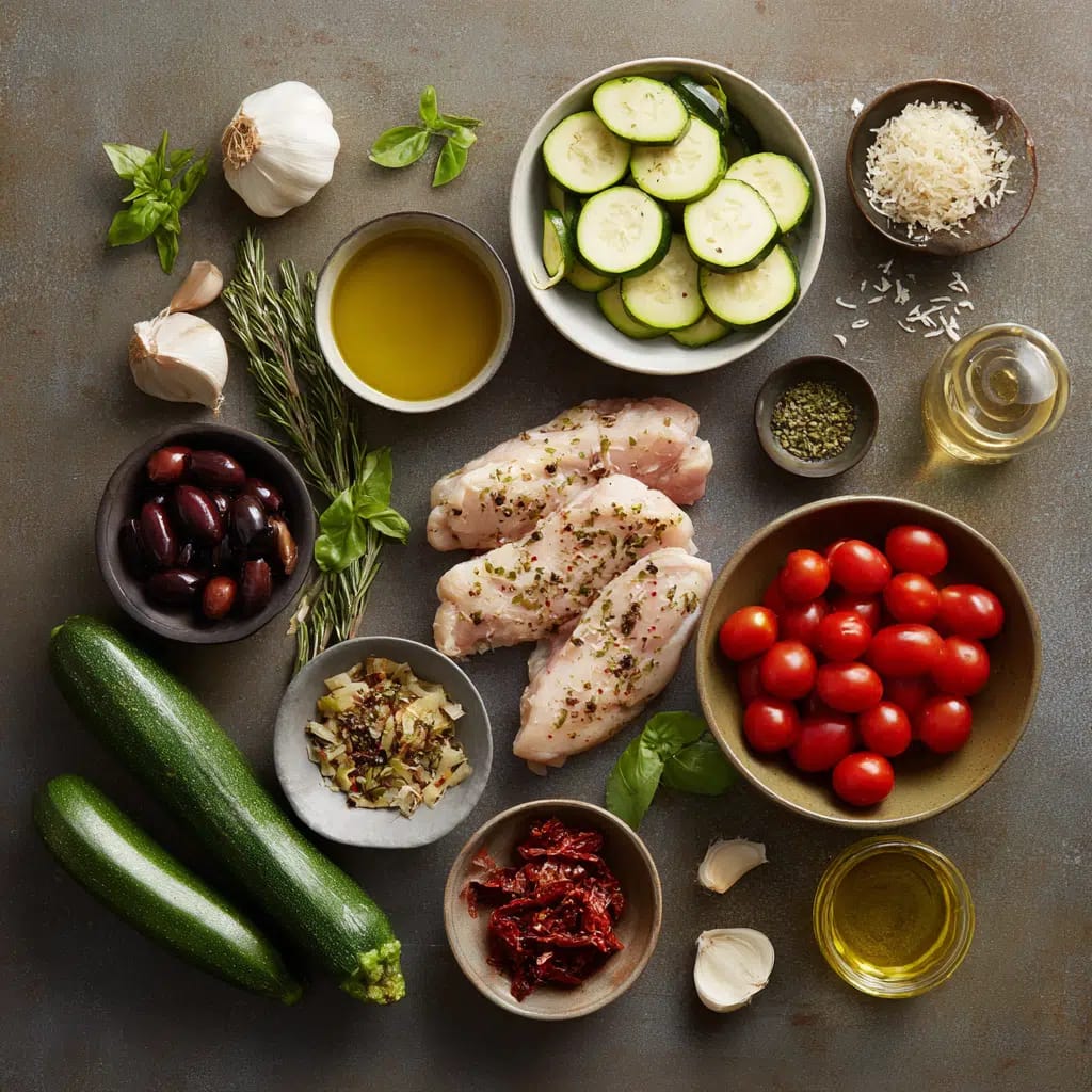 Mediterranean Zucchini Chicken Skillet – A One-Pan