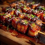 BBQ Pork Belly on Skewers