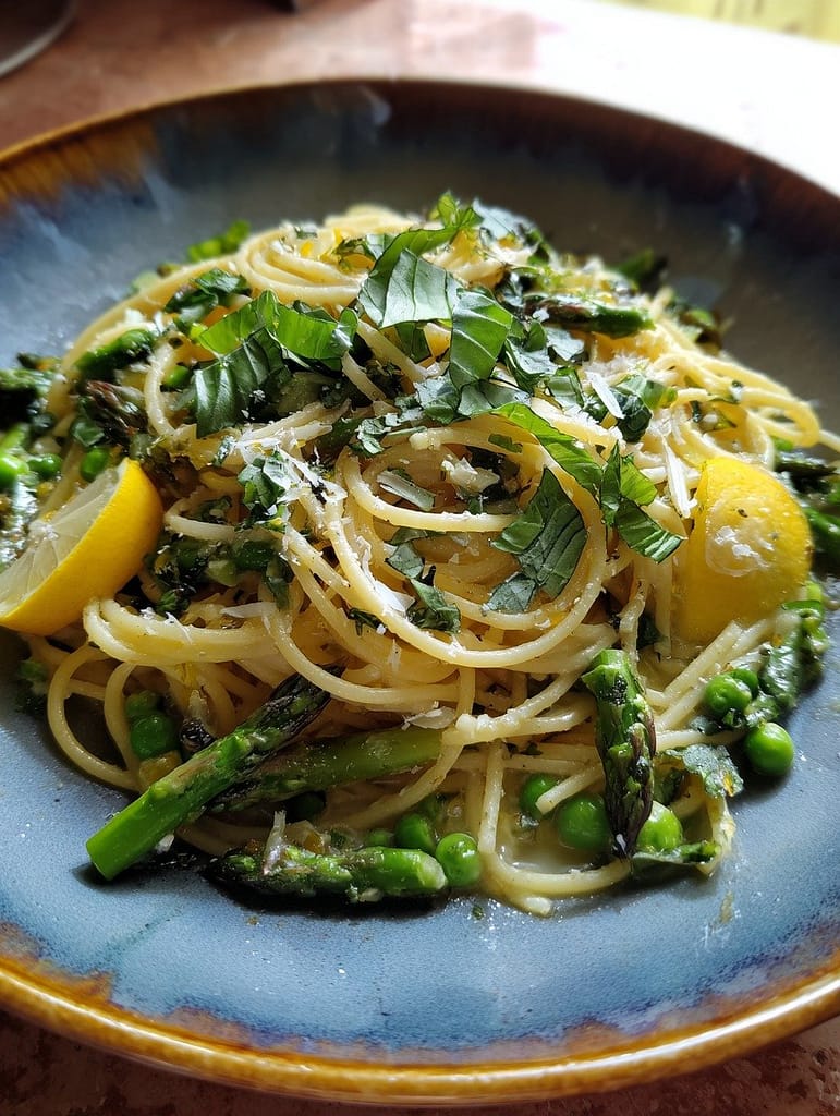 Fresh Herb Lemon Pasta with Spring Vegetables