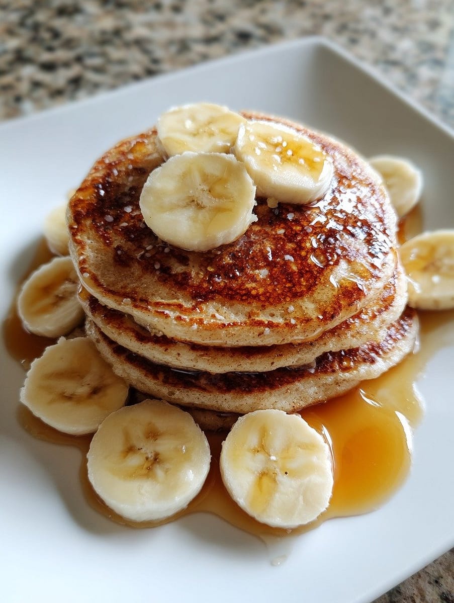 Fluffy Whole Wheat Banana Pancakes