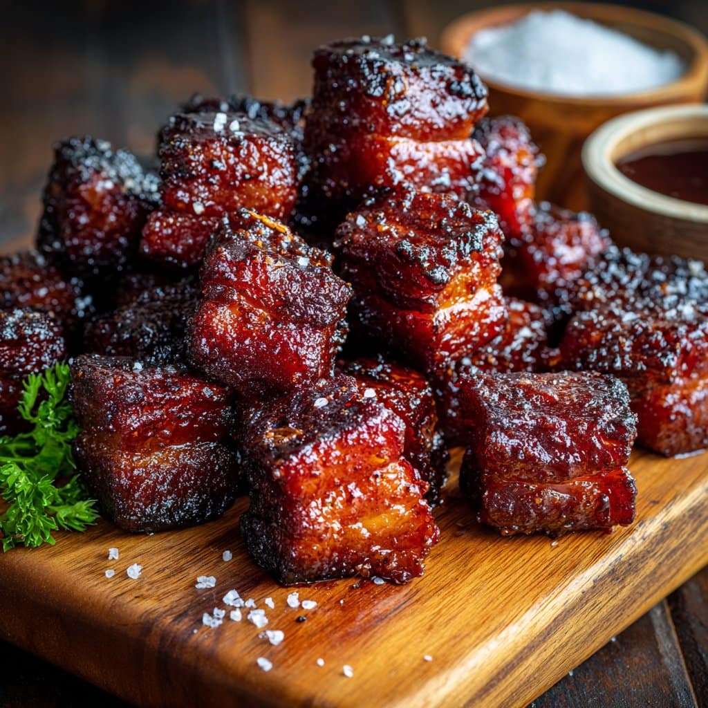 Smoked Pork Belly Burnt Ends